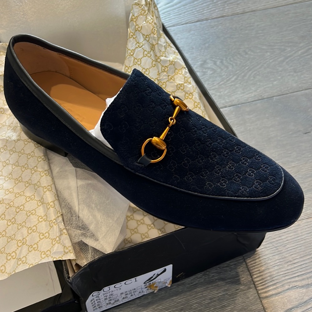 Gucci like men’s loafers navy